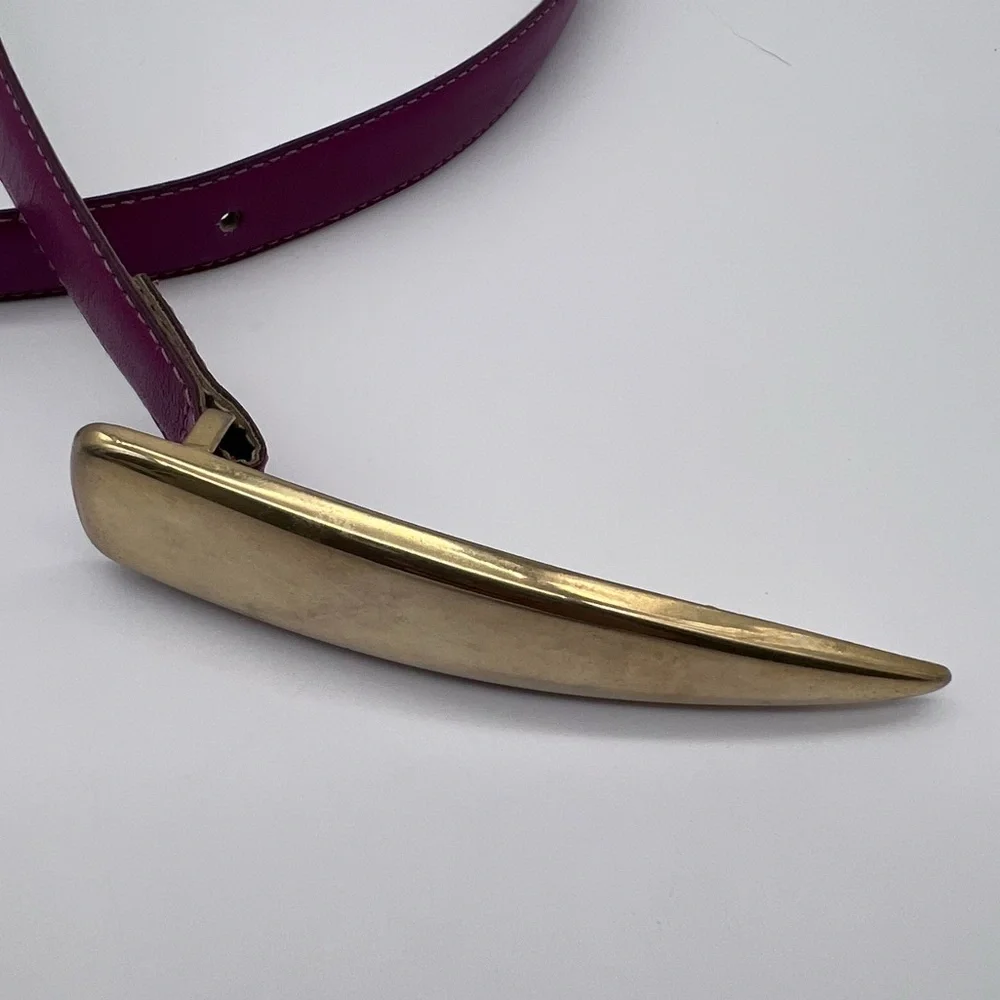 VTG Rayman/Ridless ‎ Magenta Belt with Gold Buckle 28-30